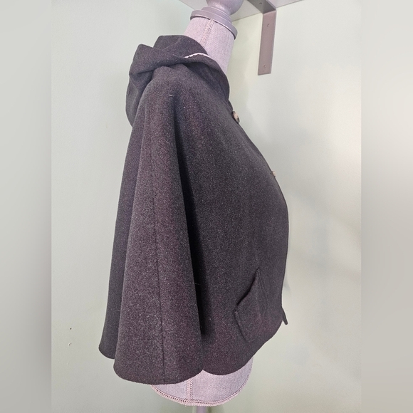 Car Seat Poncho Cape for Kids, Wool Blend Girls Dress Coat with Hoodie 10T - Picture 5 of 5